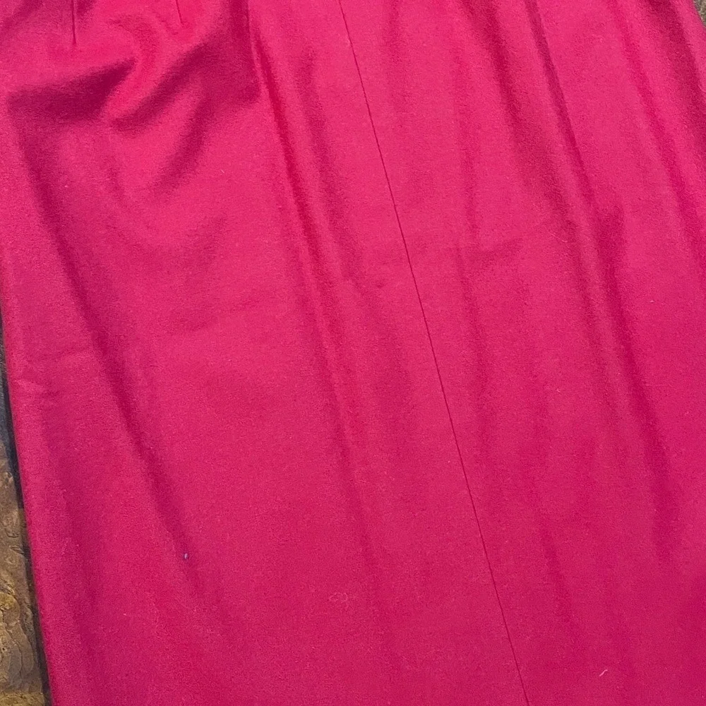 Vtg Pendleton Red 100% Virgin‎ Wool Skirt Womens Size 18 USA Midi A-Line *read*